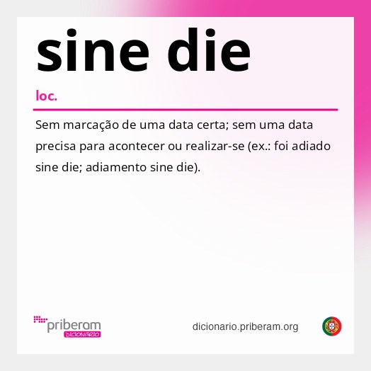 Significado de sine die